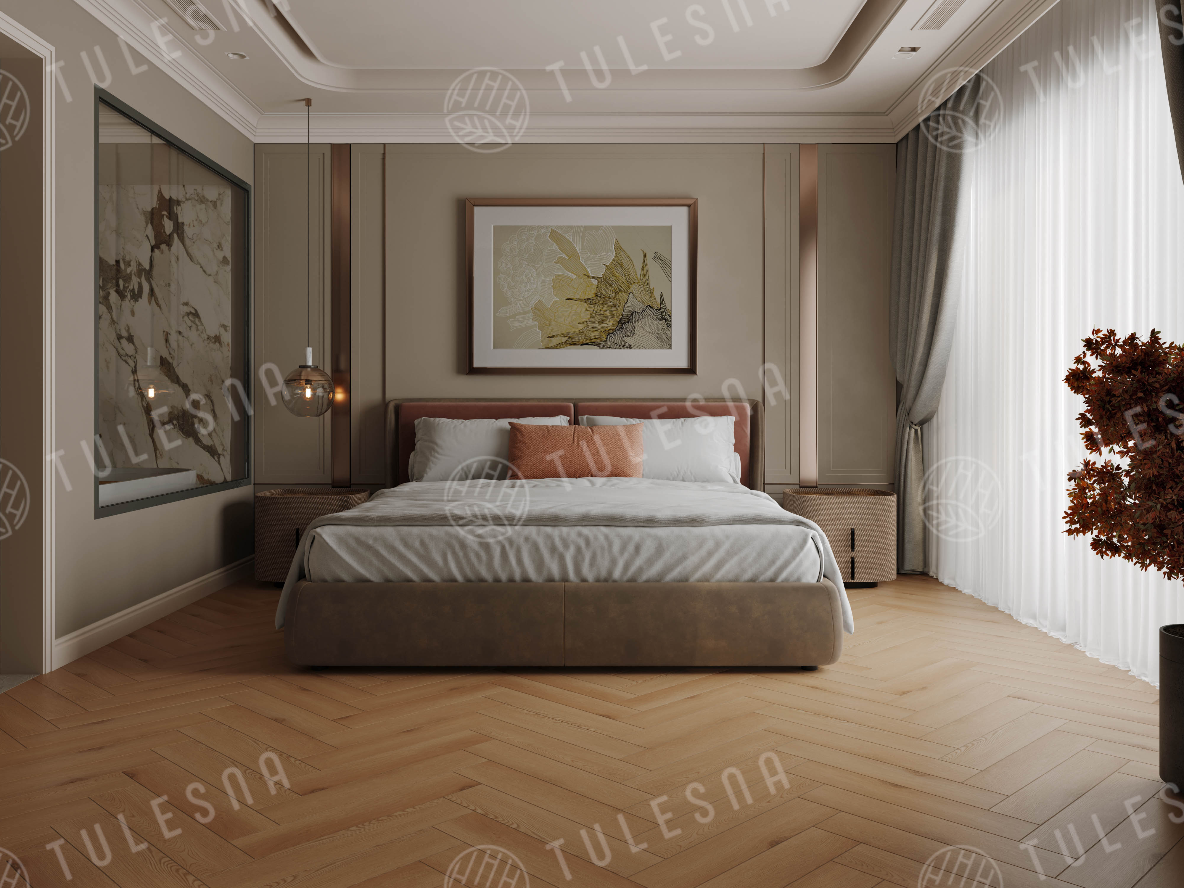 Ламинат Tulesna Селена Паркет (Selene Parquet) 12/34 4V LF504-26 Басеги 121x605 фото 4