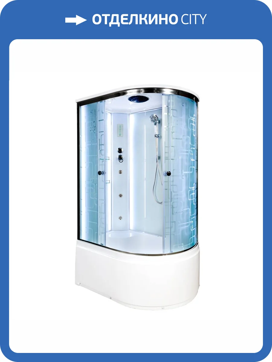 Душевая кабина AvaCan EM4511LLED+GM с подсветкой и гидромассажем, 110x80x220 фото 14