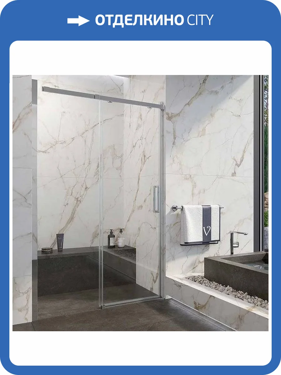 Душевая дверь в нишу Veconi Vianno VN-71 130 см, профиль хром фото 6