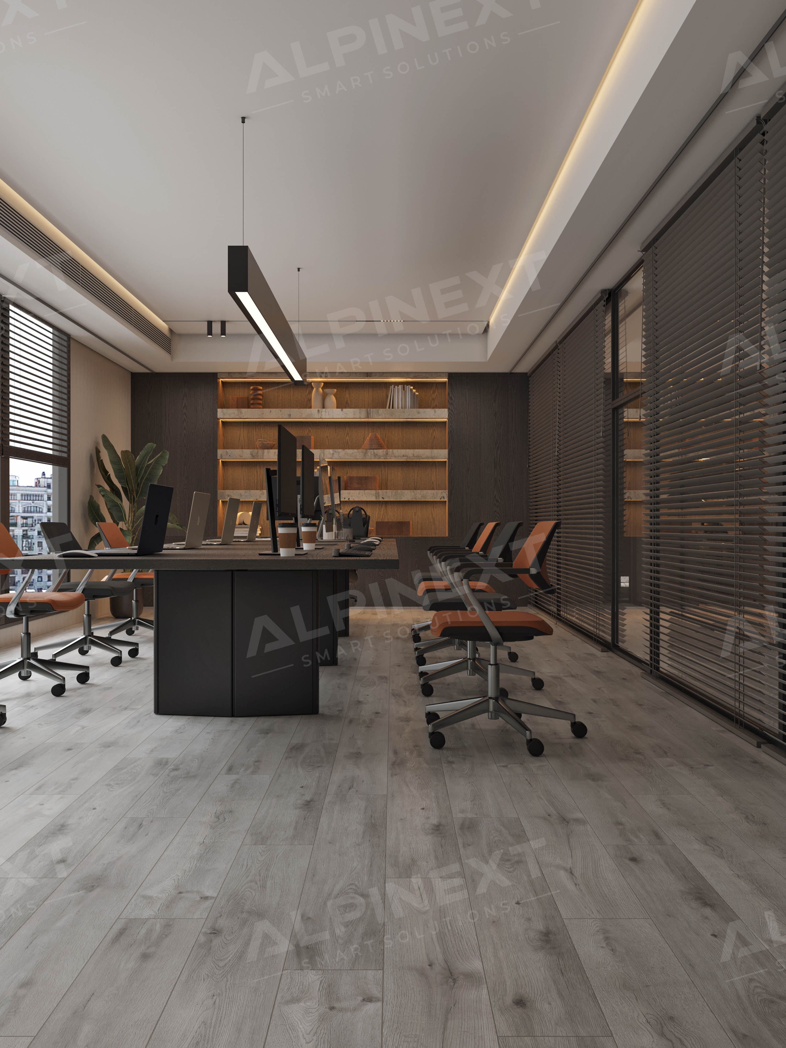 Ламинат Alpinext Quick Style 8/33 4V LF601-01 Дуб светло-серый 1218x198 фото 2