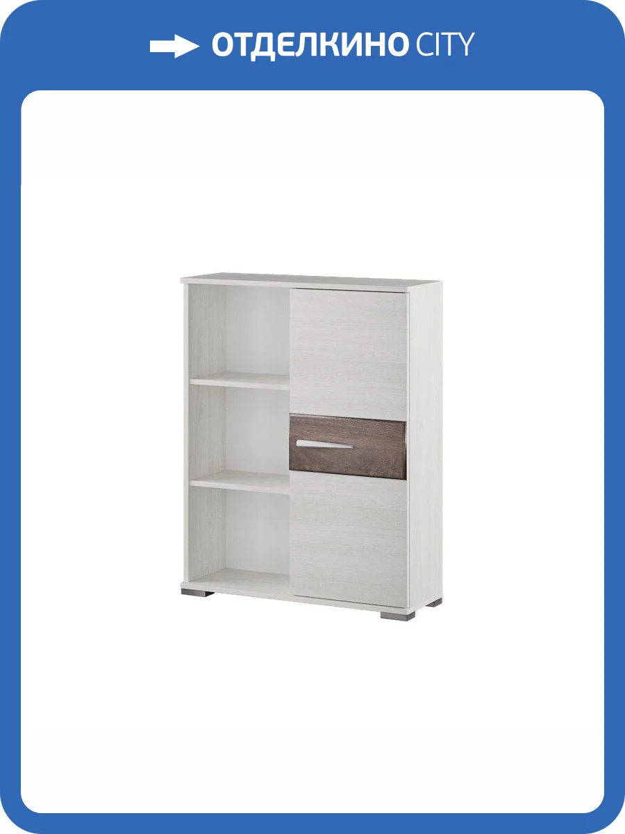 Шкаф-пенал универсальный ТЭКС Акита 00-00023464 ясень анкор светлый/дуб бомонд какао фото 2