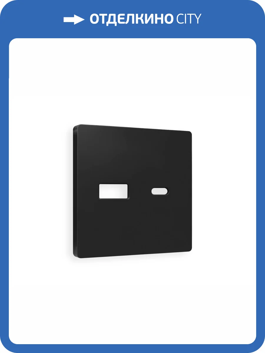 Лицевая панель для розетки 2USB A+C Ambrella Volt Alfa AP8110 черный матовый фото 4