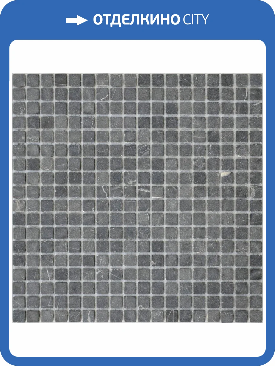 Мозаика LeeDo Pietrine 4 Nero Oriente Mat (1.5x1.5) 30.5x30.5 фото 3