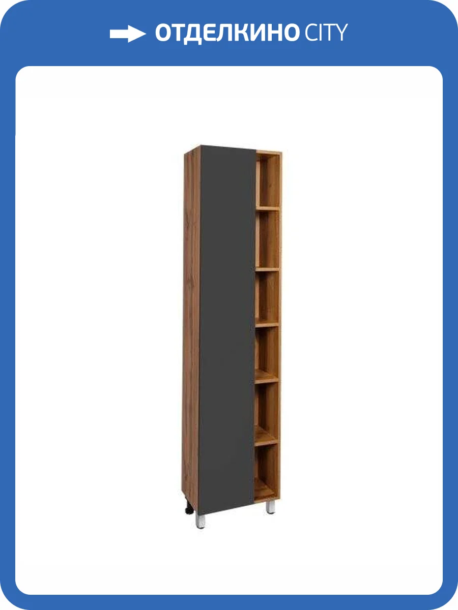 Шкаф-пенал Viant Бостон VBOS400G-PENP 400x230x1600 подвесной правый, левый графит фото 6