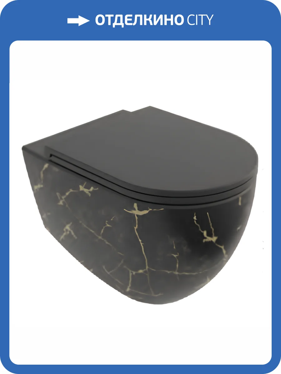 Унитаз подвесной Isvea Infinity 10NF02001-2N-MRM черный матовый фото 3