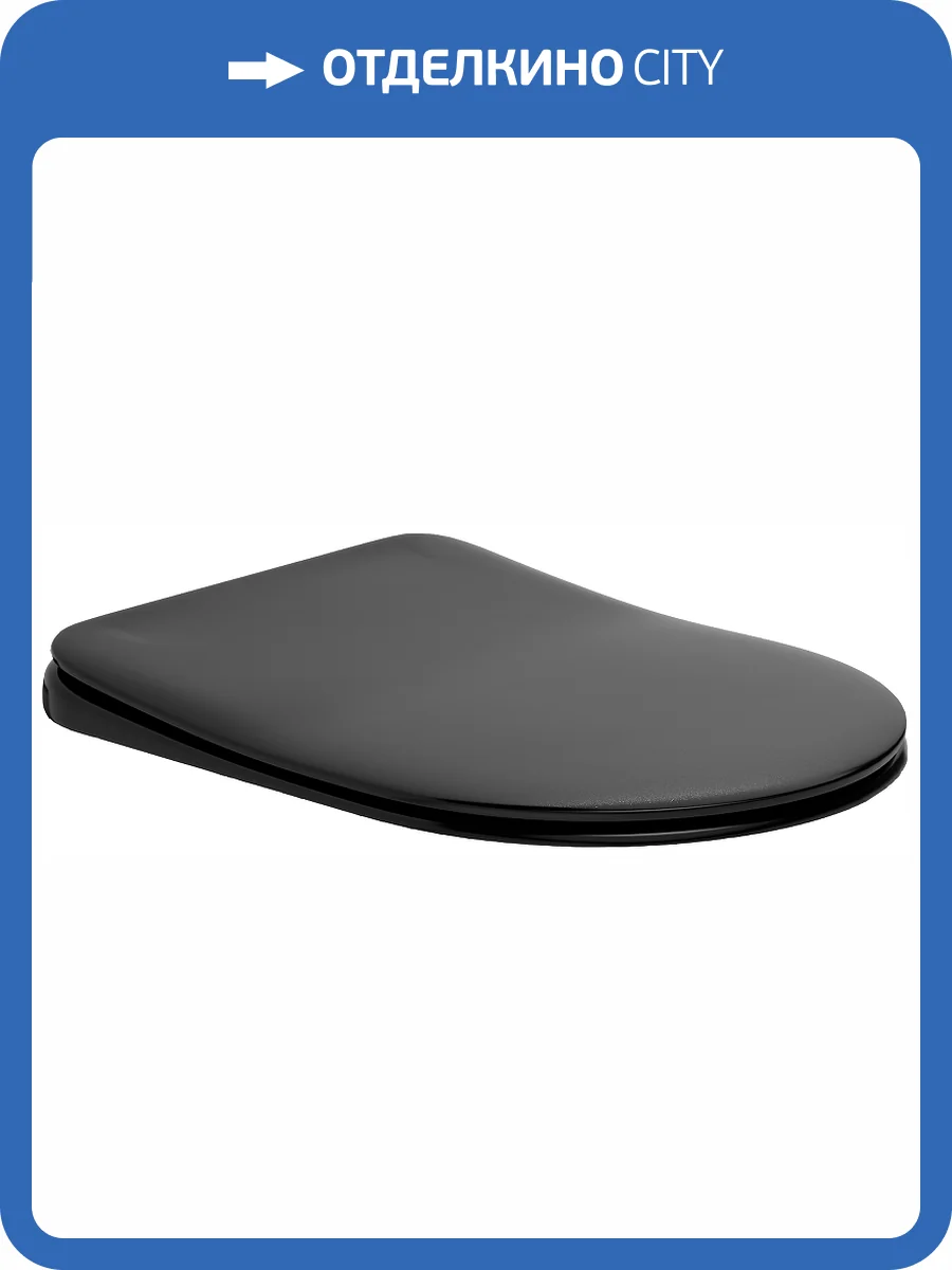 Крышка-сиденье Boheme Avva 976-B с микролифтом, черный фото 2