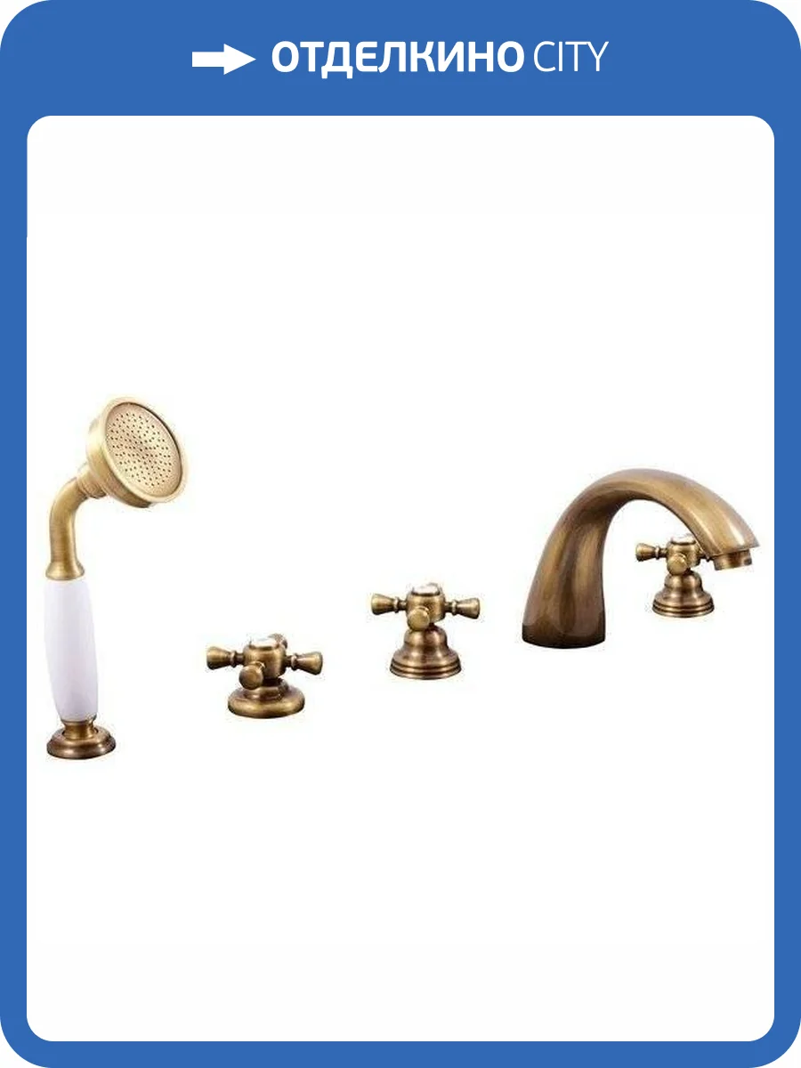 Смеситель на борт ванны Rav Slezak Morava MK369.5PSM бронза фото 7