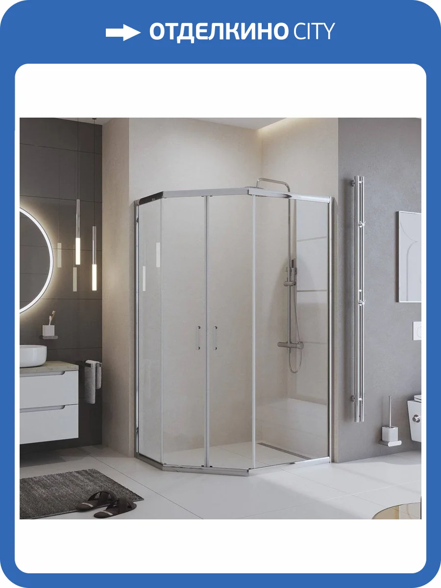 Душевой уголок BelBagno Uno 195 PH-2-120/90-C-Cr фото 4