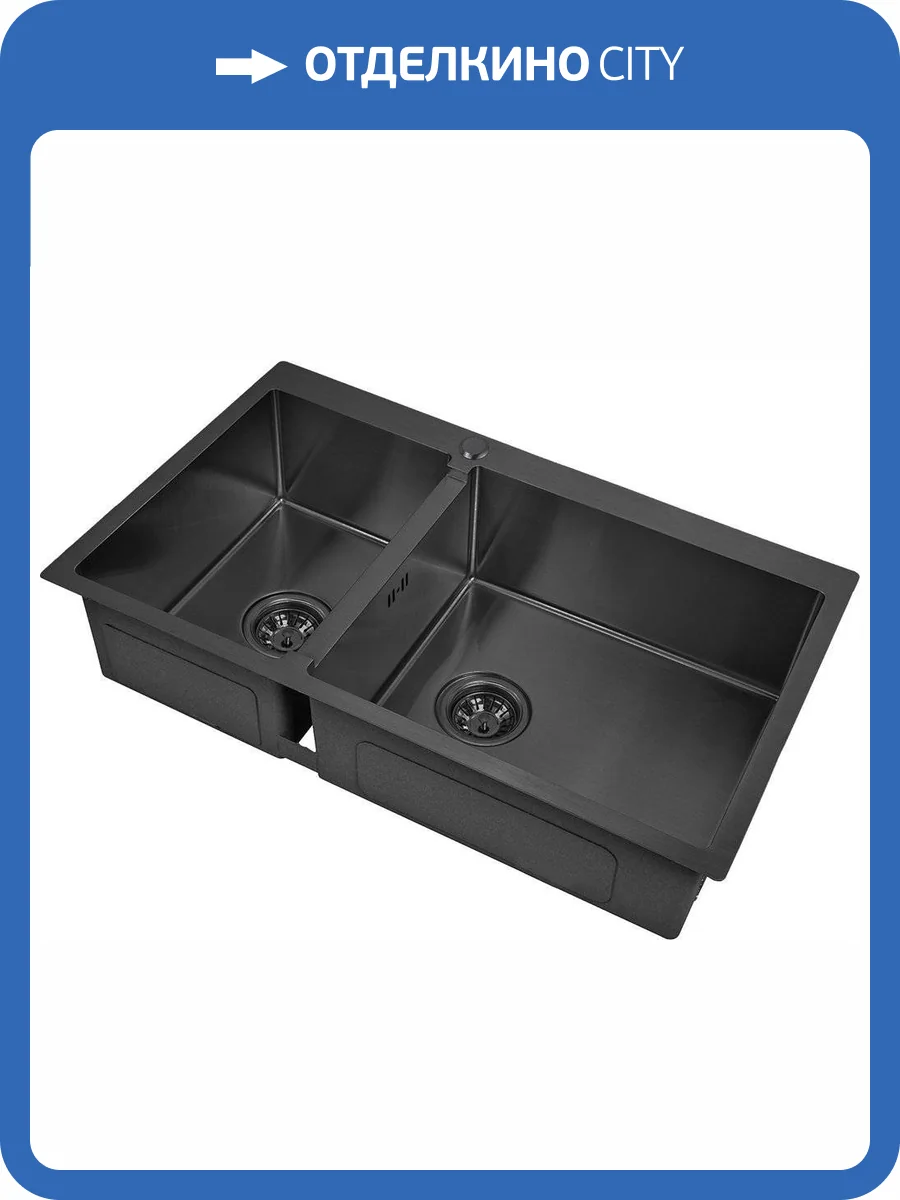 Мойка кухонная Zorg Inox PVD 78-2-51 R grafit фото 3
