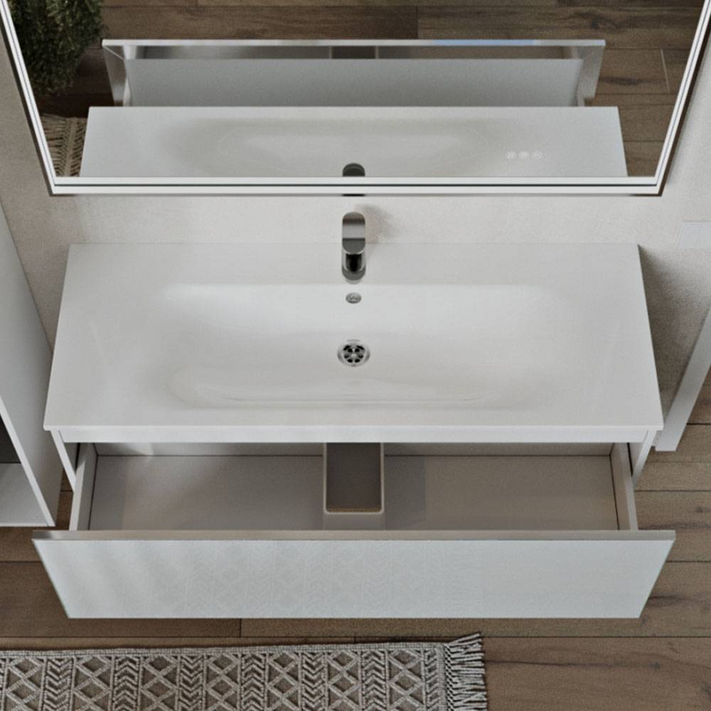 Тумба с раковиной Terminus Vega VEG101201900301OSL белый, 120x38 фото 2