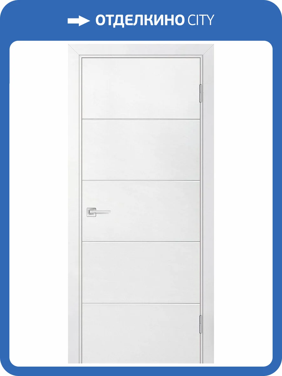 Межкомнатная дверь эмаль Текона Смальта-line 03U, глухая, Ral 9003 белый 600x2000 фото 2