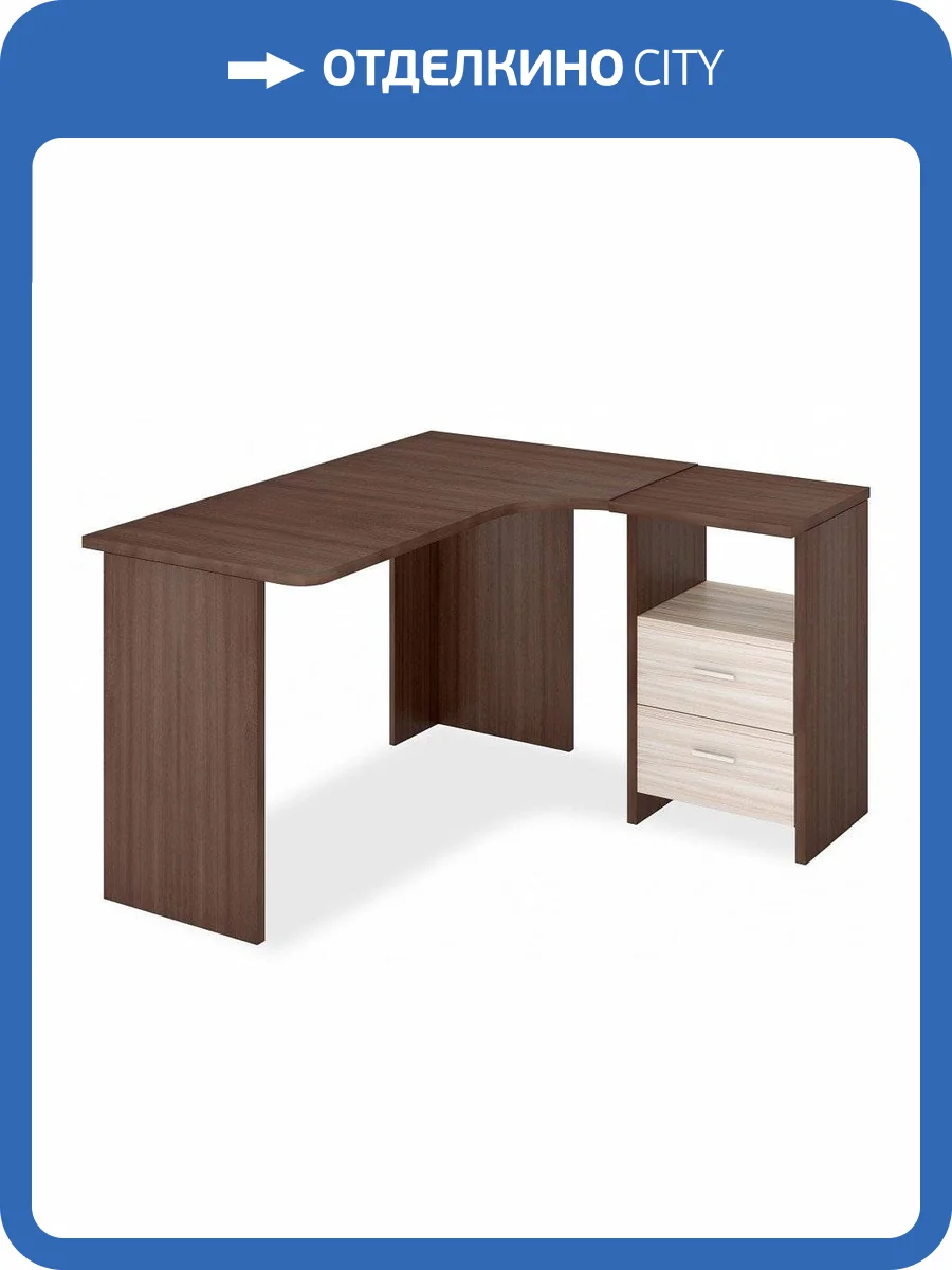 Стол письменный Merdes Домино Лайт MER_SKL-Ugl_130_SHK_PRAV фото 2