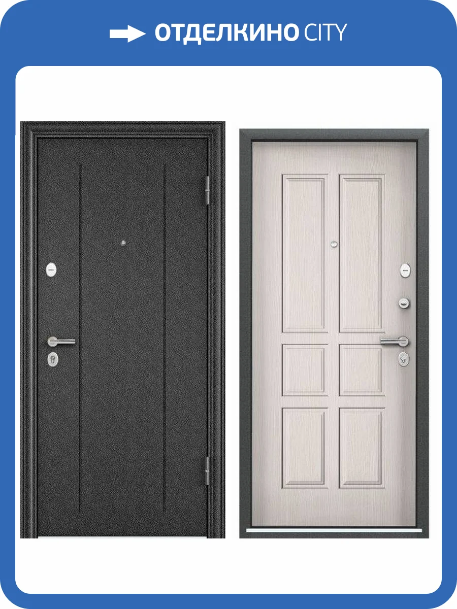 Входная стальная дверь Torex DELTA-100 1263309 Черный шелк/Лиственница белая (арт. ПВХ Лиственница белая) 2030x860 фото 2