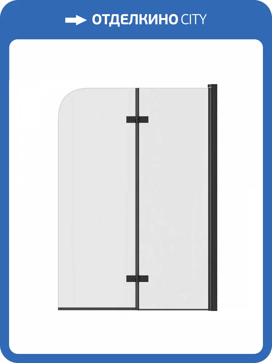 Шторка на ванну Maretti Valentina VA41R100140097-560 профиль черный, стекло прозрачное, 100x140 см фото 10