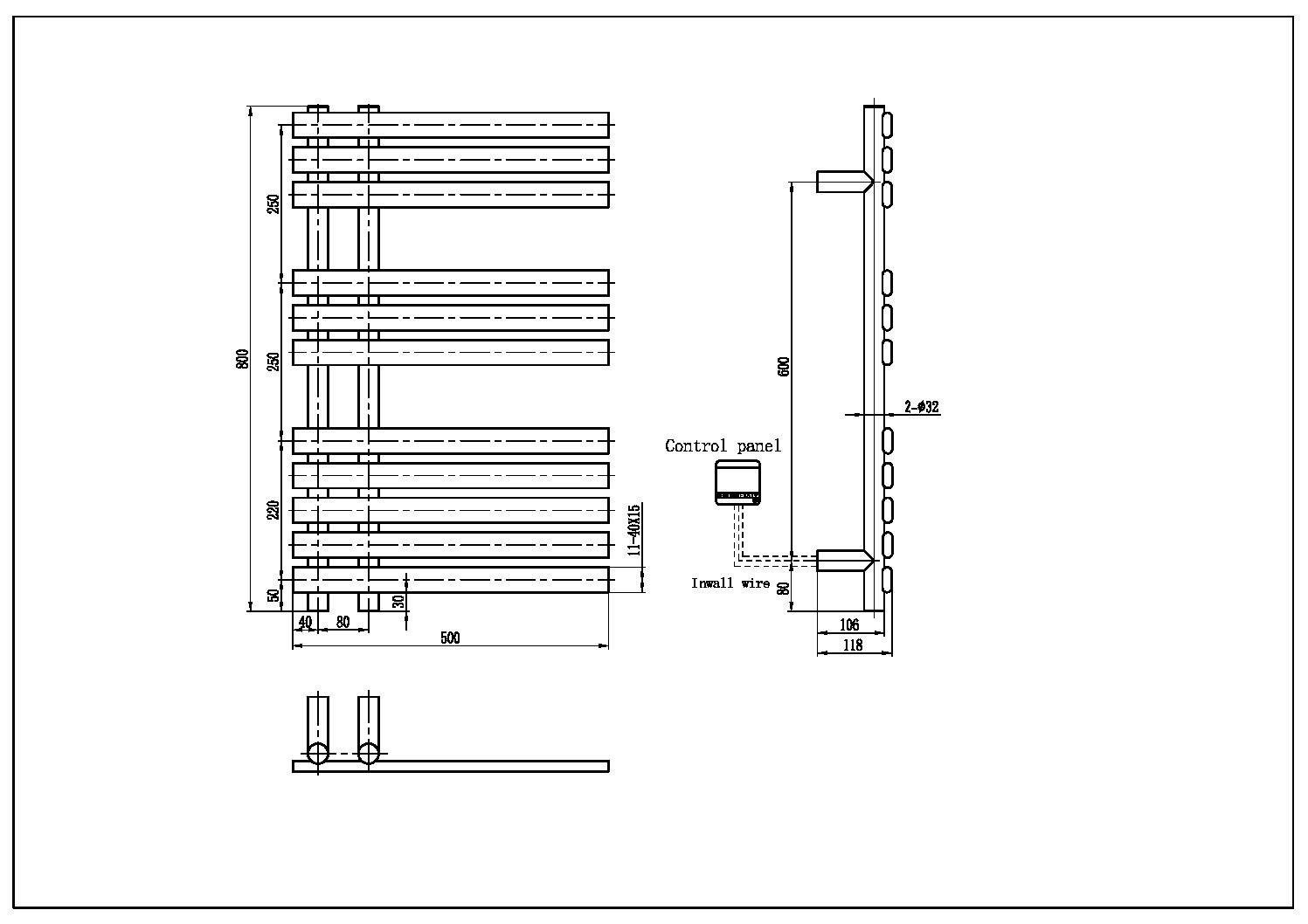 Полотенцесушитель электрический Boheme Venturo 723-CB Copper Brushed фото 2