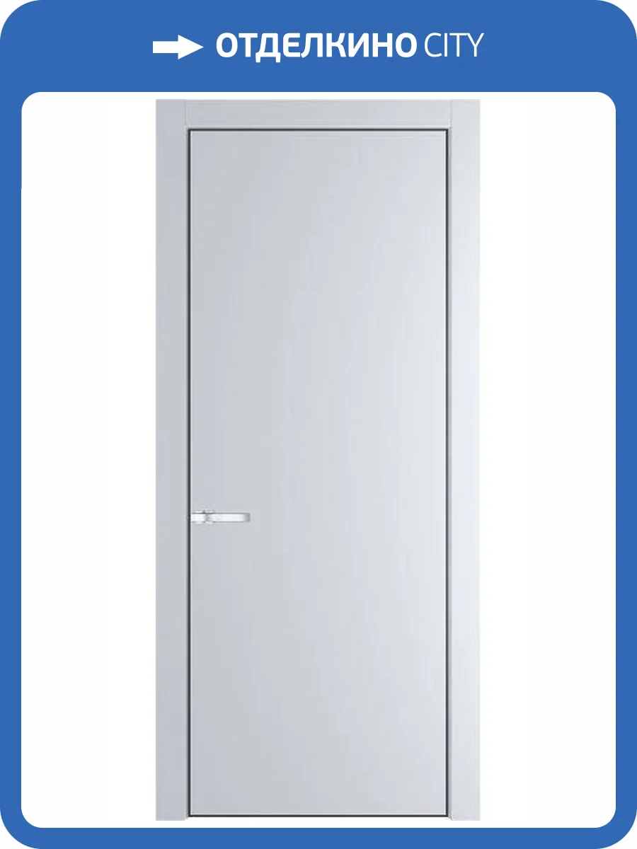 Межкомнатная дверь Profil Doors 1 PA полотно Вайт, профиль серая ночь 800x2000 фото 2