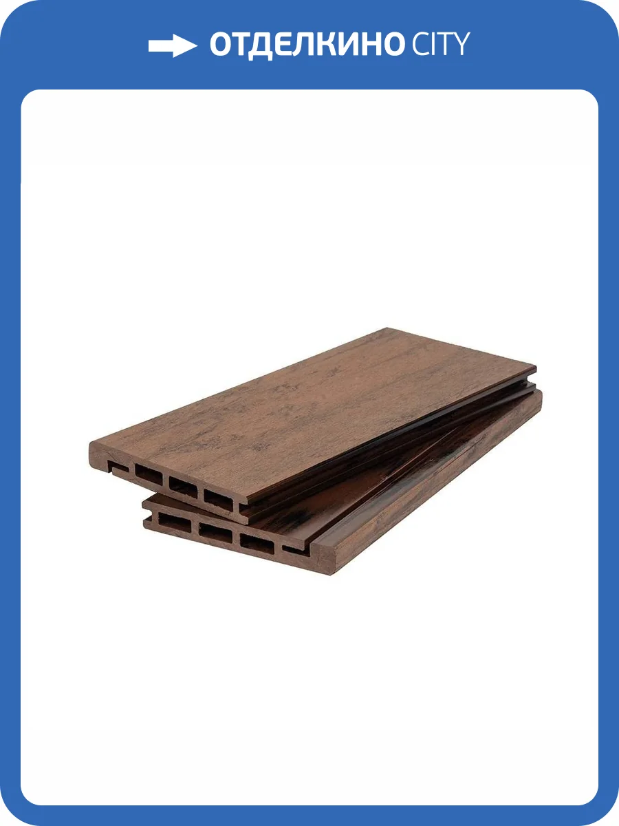 Доска для обрамления Polivan Group Denpasar Brushing Mix Светло-коричневый ДПК 5800x140x20 фото 2