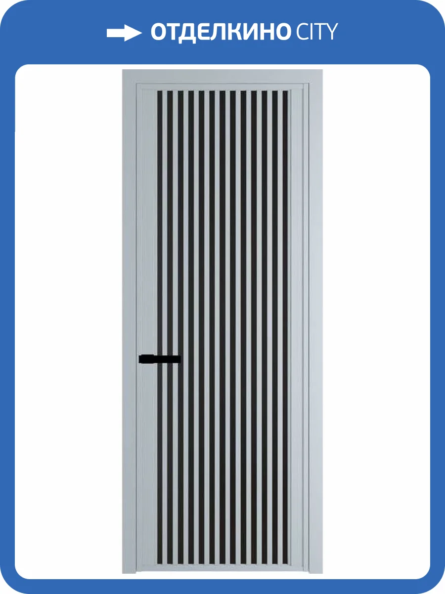 Межкомнатная дверь Profil Doors 3 AGP цвет профиля Серебро, стекло безопасное 6 мм монохром черный 600x2000 фото 2