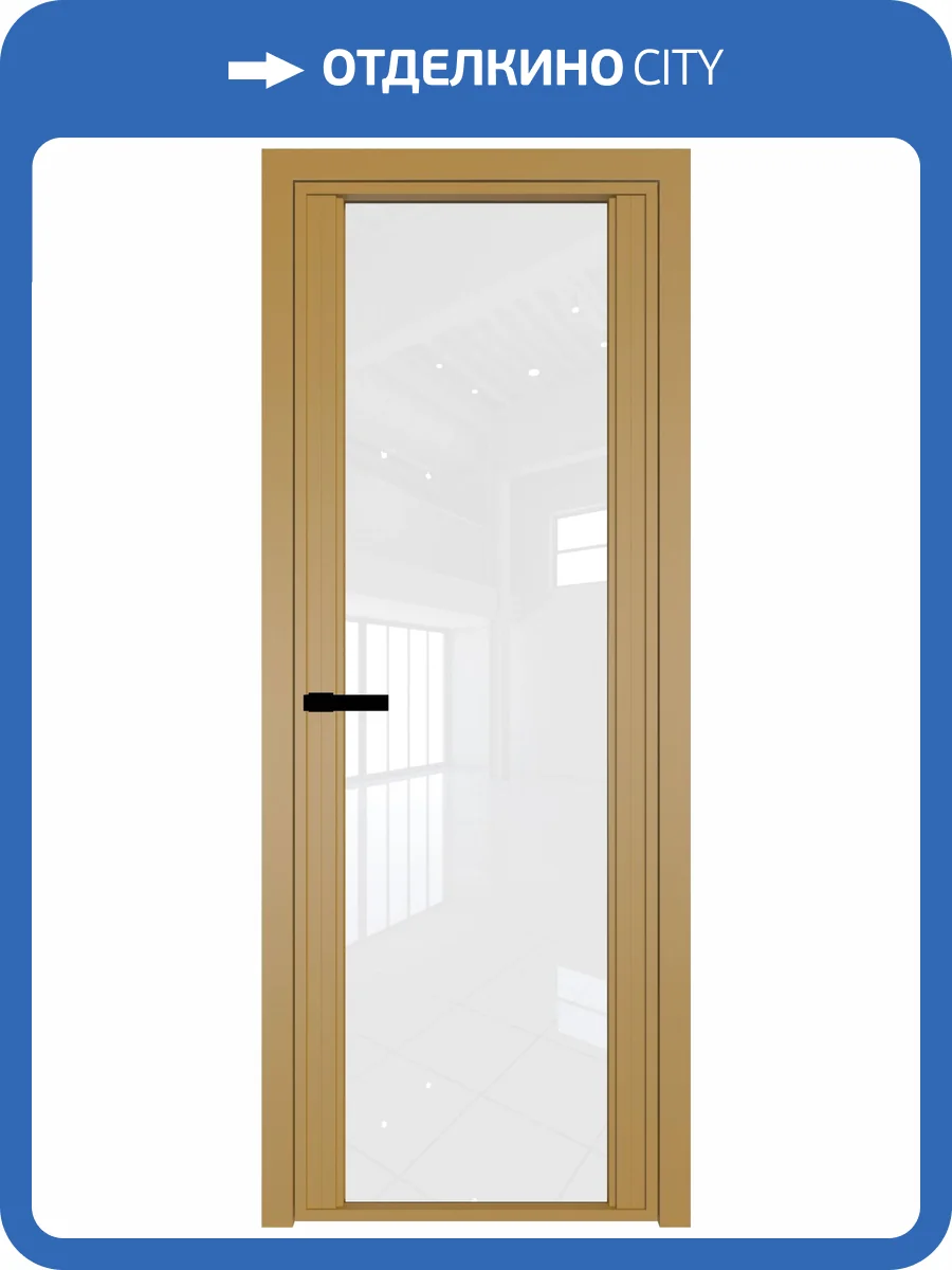 Межкомнатная дверь Profil Doors 2 AGP цвет профиля Золото, стекло безопасное 6 мм белый триплекс 800x2000 фото 2
