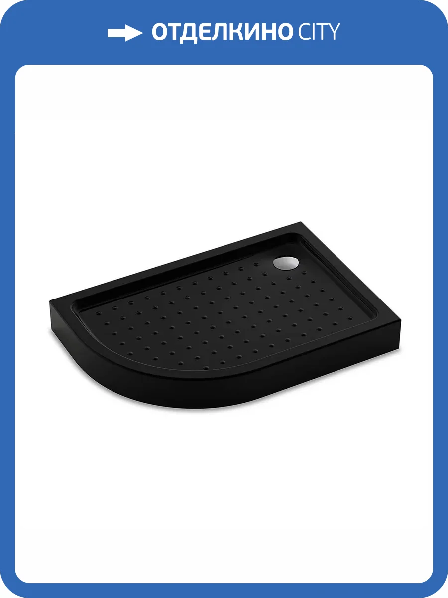 Душевой поддон Veconi Tezeo Acrylic TZ-55RB 100x80x15 черный фото 3