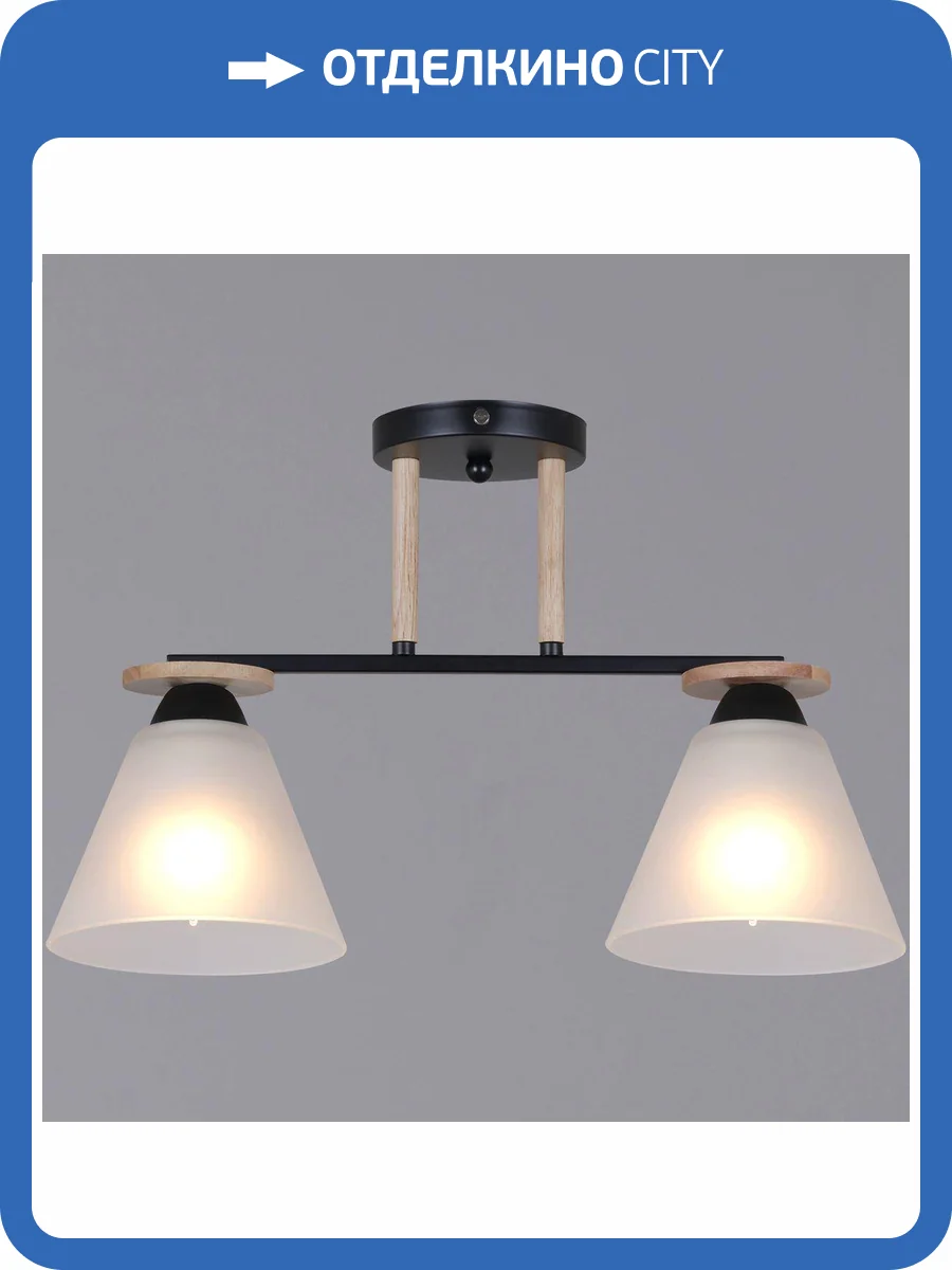 Потолочная люстра Reluce 11630-0.3-02 BK+WOOD фото 5