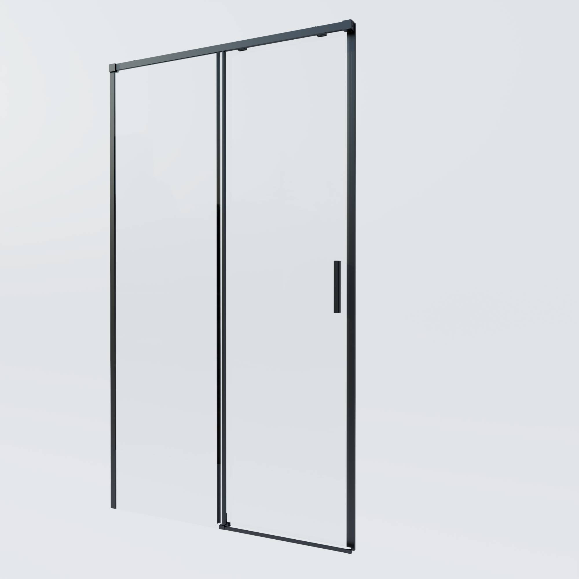 Душевая дверь в нишу Vincea Soft 2 VDS-3SO2100CLB профиль черный, стекло прозрачное, 100x200 фото 8