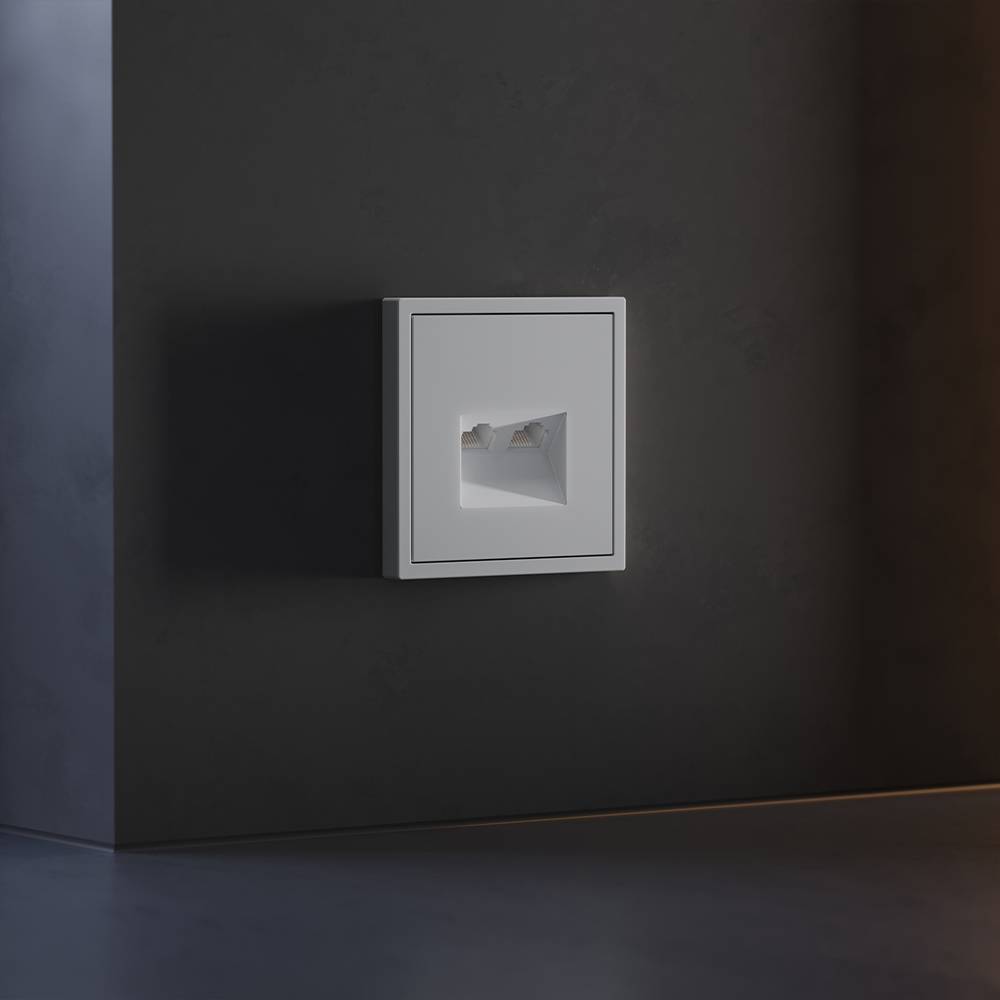 Лицевая панель для двойной компьютерной розетки RJ-45 Voltum S70 VLS001416 серый фото 4