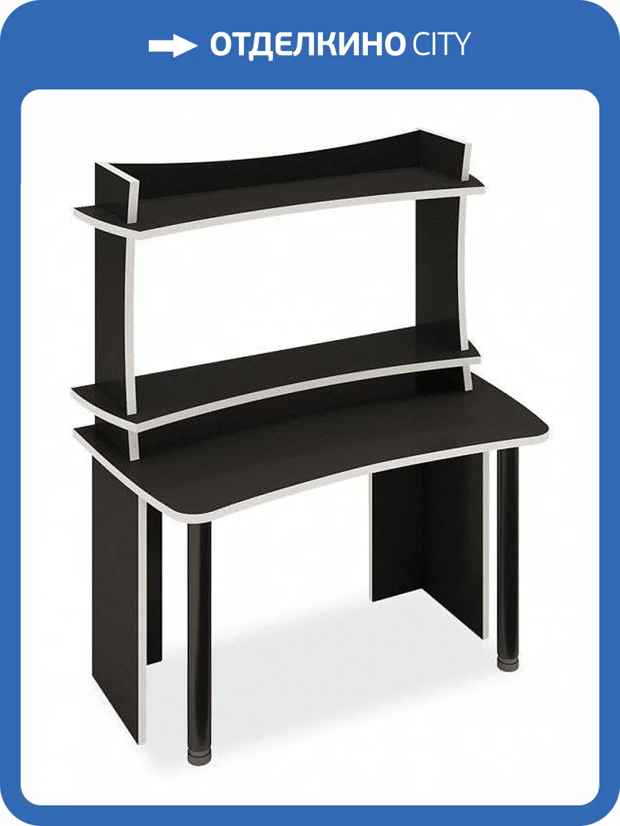 Стол офисный Merdes Домино Lite MER_SKL-Soft140-NKIL140-CHBE-VL фото 2