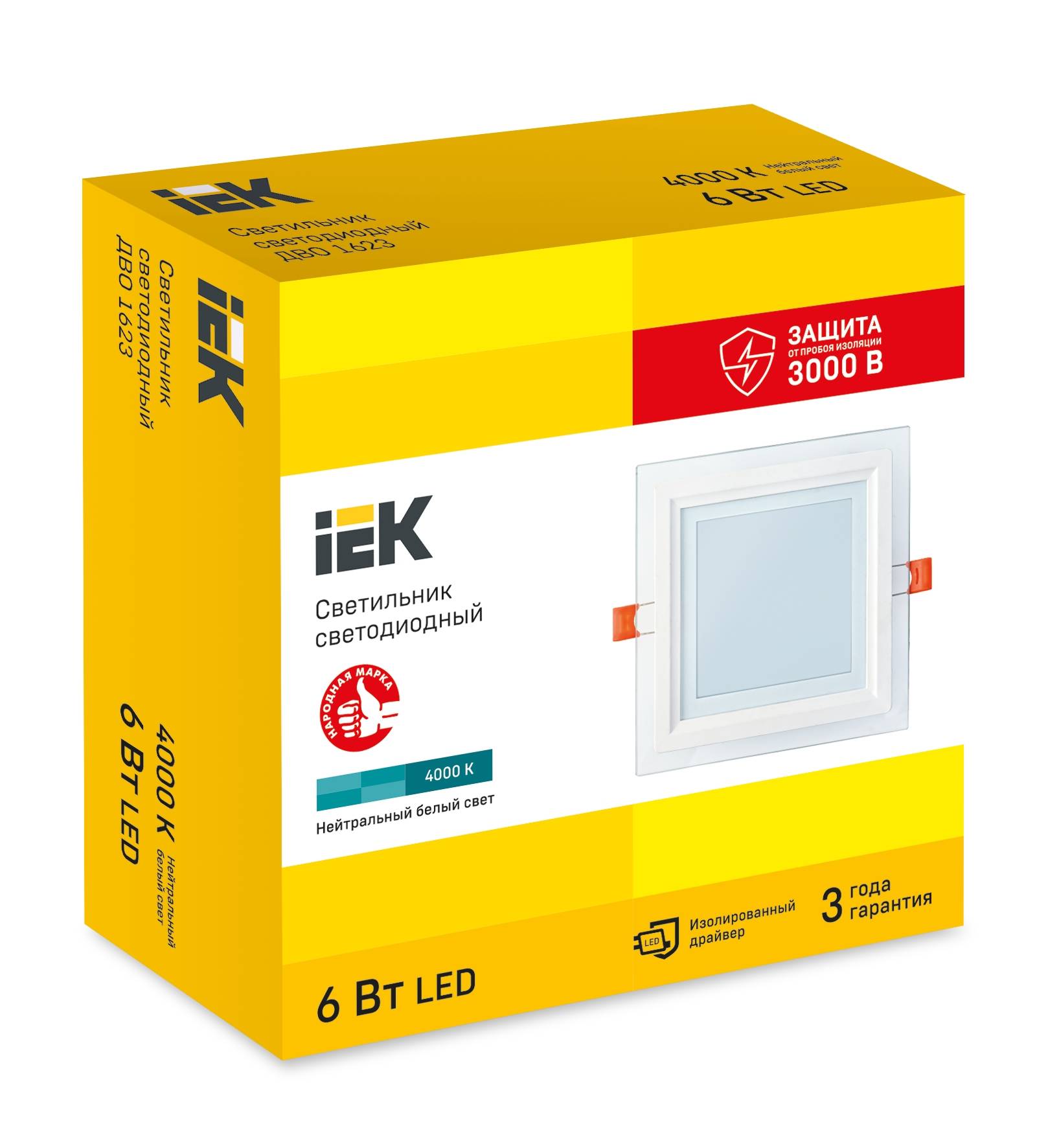 Встраиваемый точечный светодиодный светильник IEK ДВО 1623 LDVO0-1623-06-4000-K01 фото 6