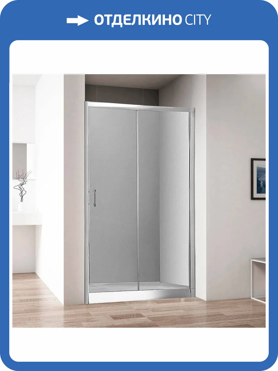 Душевая дверь в нишу Aquanet Alfa NAA6121 1400х2000 стекло прозрачное, профиль хром фото 7