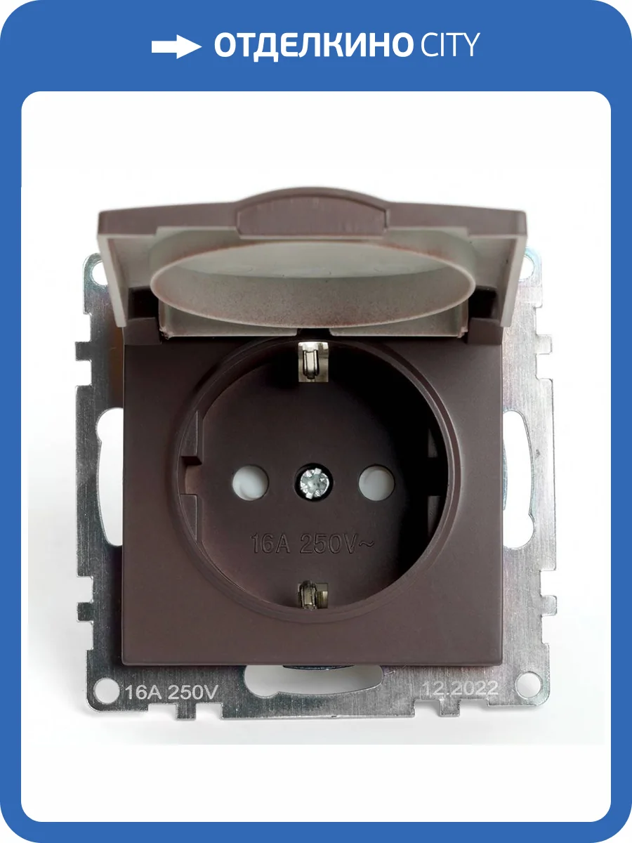 Розетка с защитной шторкой и с крышкой Stekker Катрин 49029 фото 2