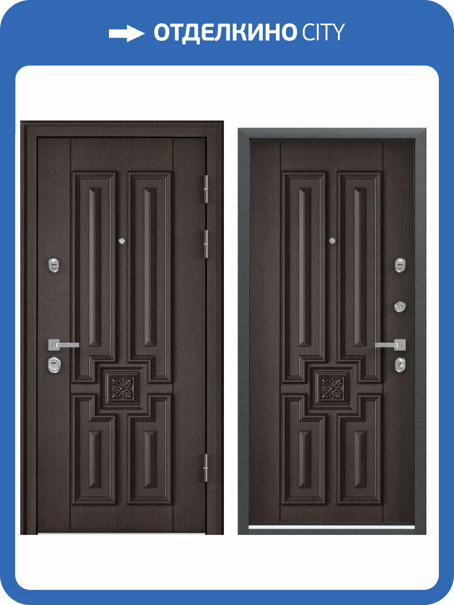 Входная стальная дверь Torex PROFESSOR-4+ 02 PP 13276 ПВХ Дуб угольный/ПВХ Дуб угольный 2000x880 фото 2