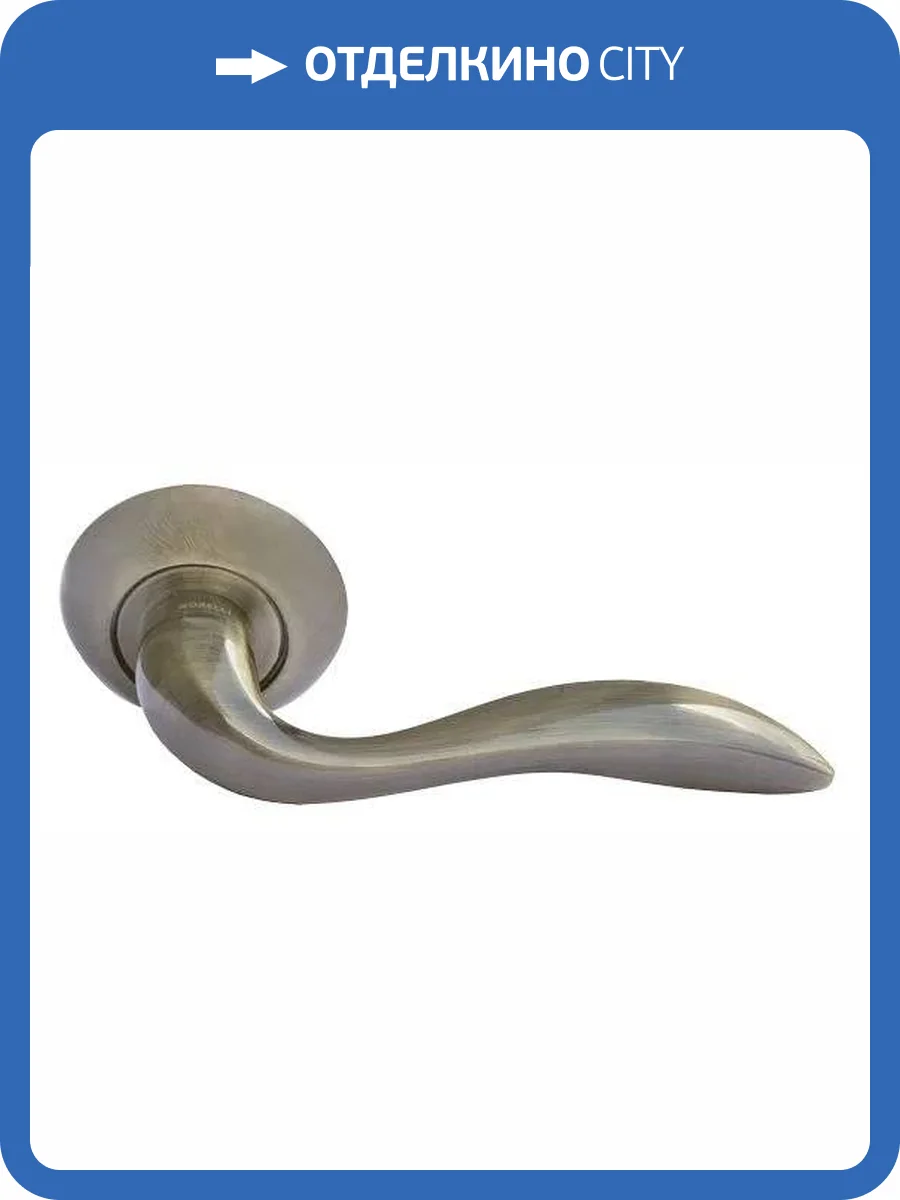 Дверная ручка Morelli LION'S PAW MH-05 AB античная бронза, на круглой розетке фото 4