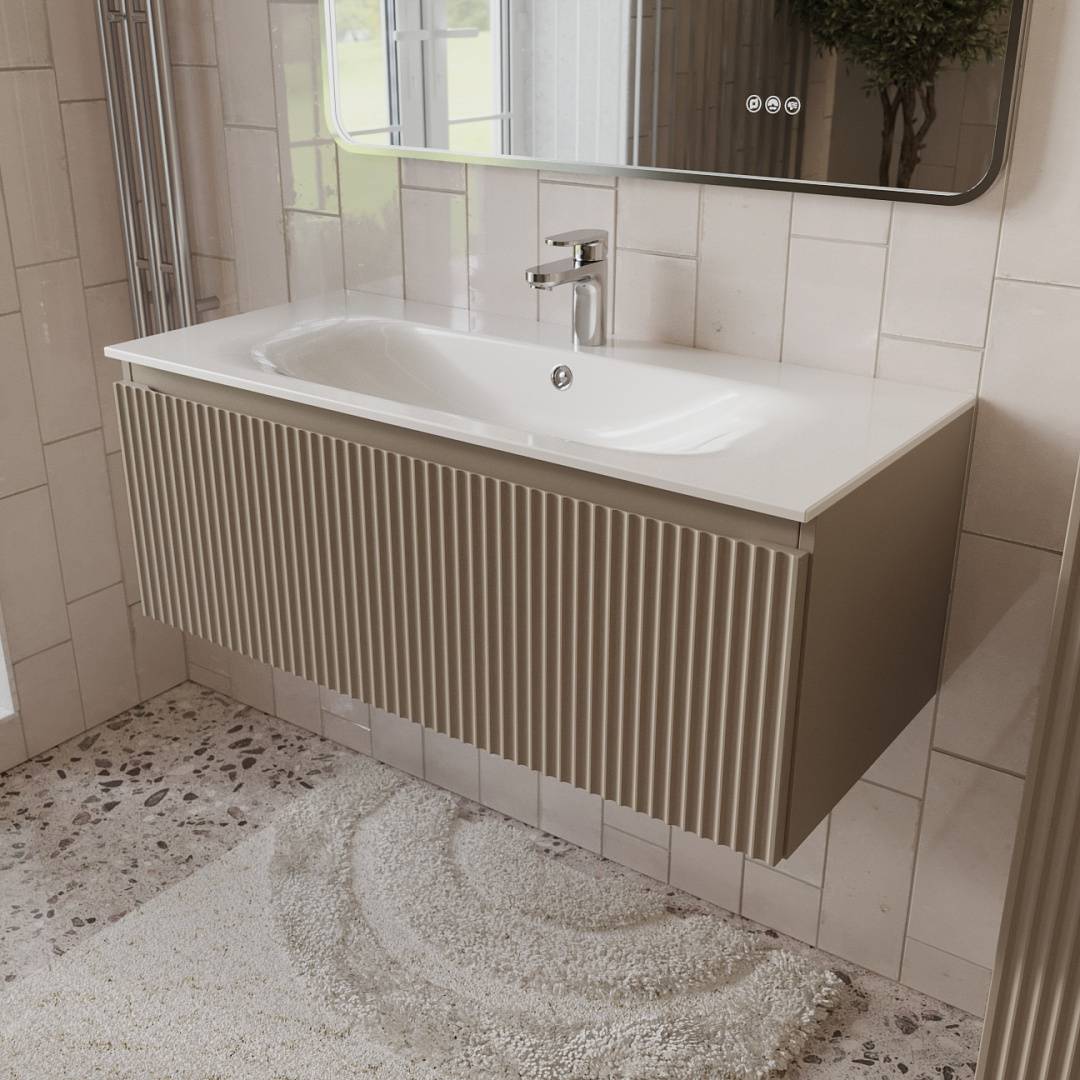 Тумба с раковиной Terminus Sicilia SIC101001200501O капучино, 100x38