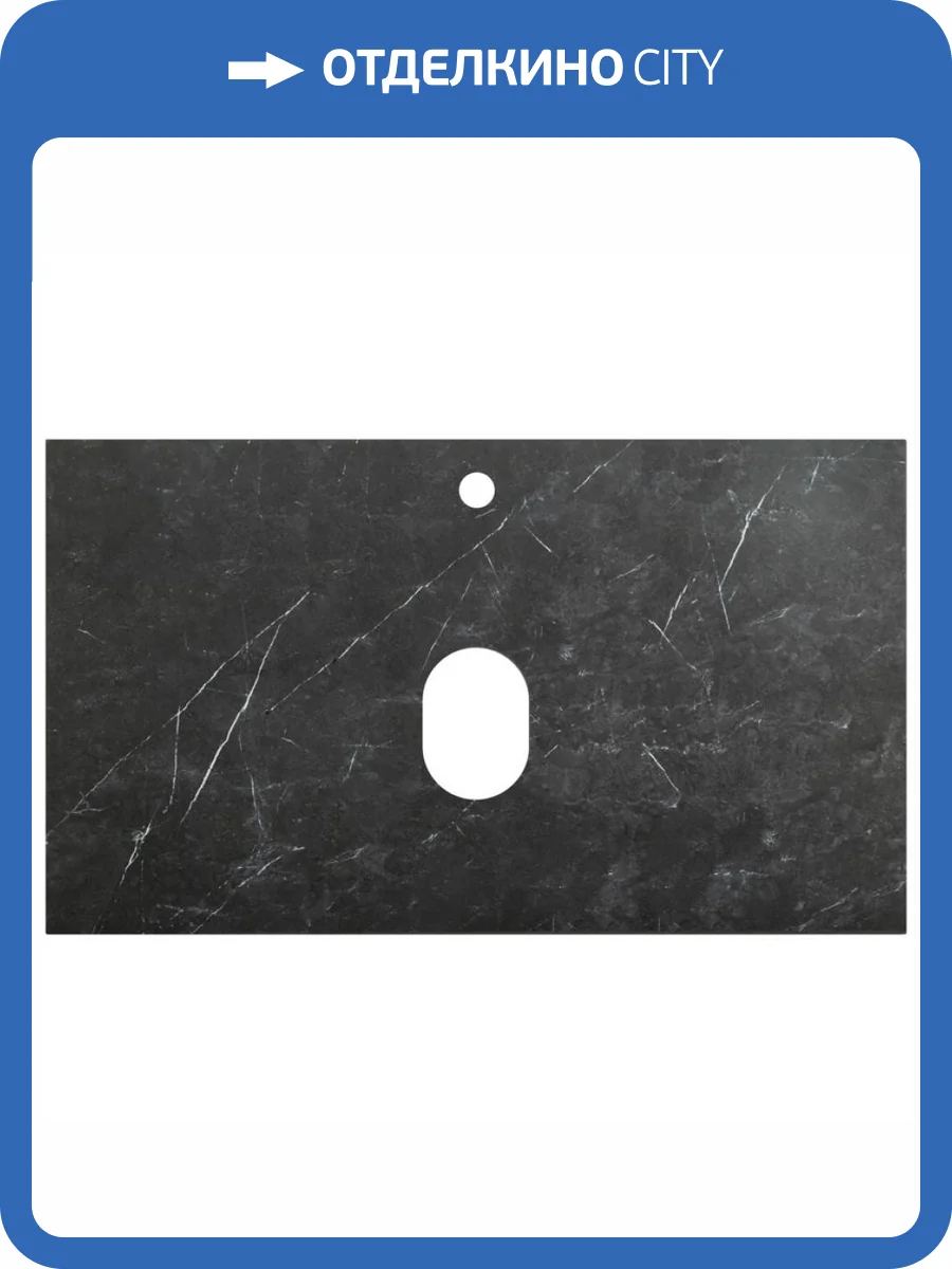 Столешница Belbagno KEP-80-MNO 80x46x2 Marmo Nero Opaco фото 4