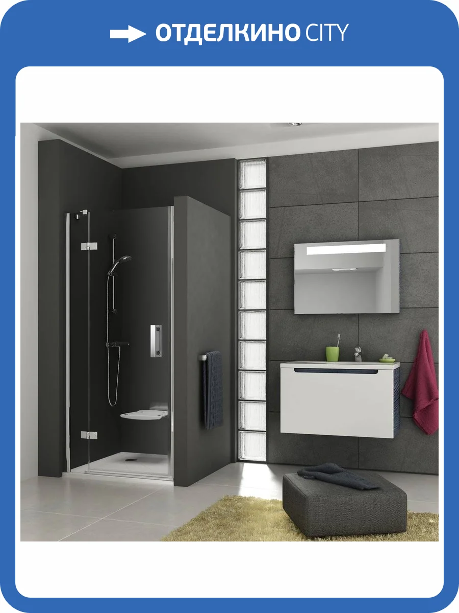 Душевая дверь в нишу Ravak SMSD2-100 A L Transparent, профиль хром фото 8