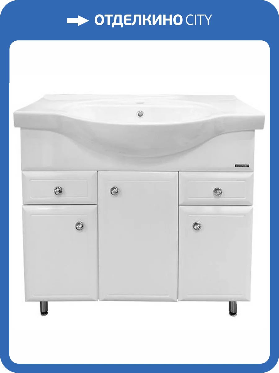 Тумба с раковиной Comforty Сочи-85 00004134639 белый фото 10