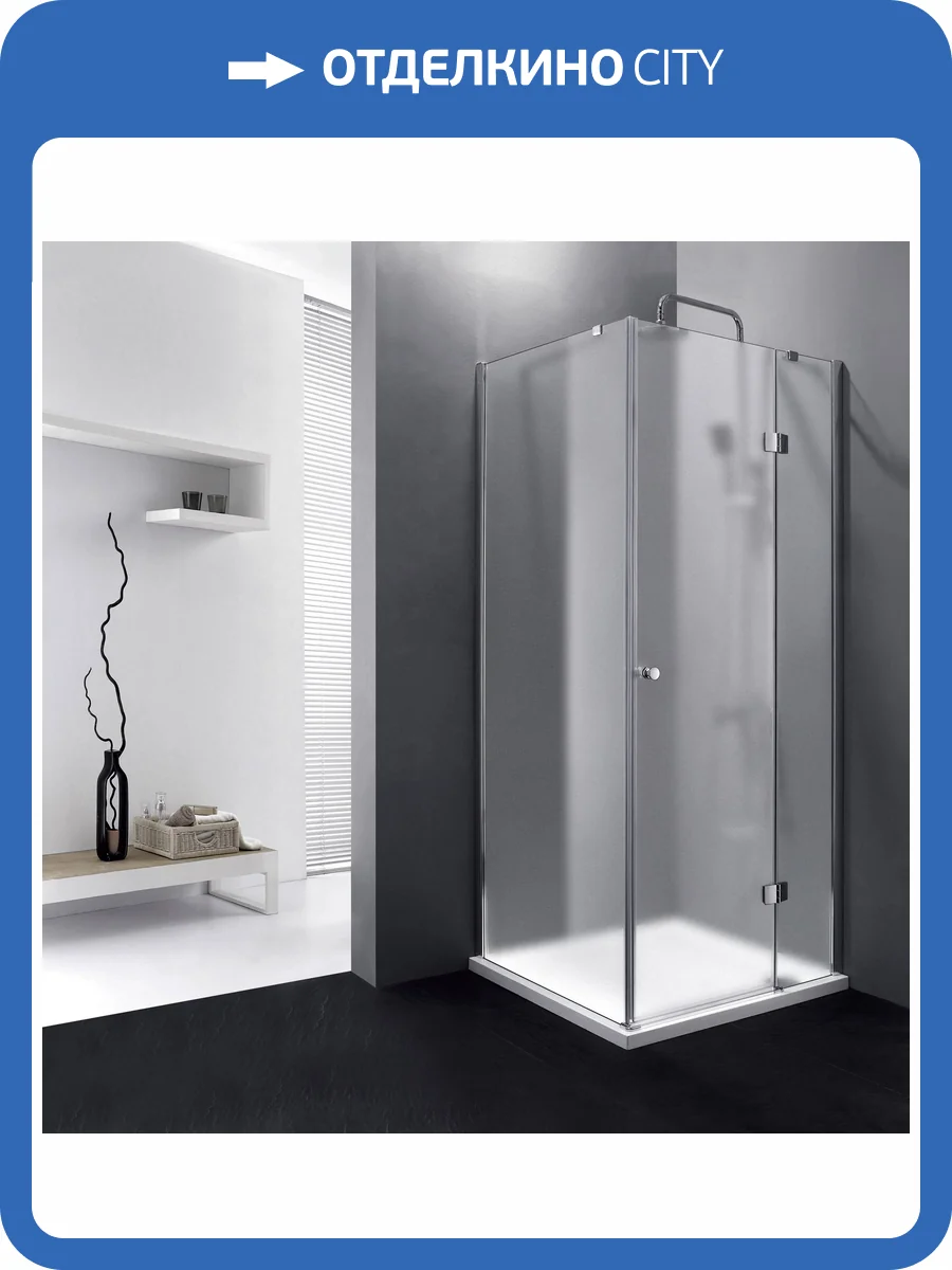 Душевой уголок Cezares VERONA-W-A-1-100-P-Cr-R профиль хром, стекло матовое, 100x100x195 фото 3