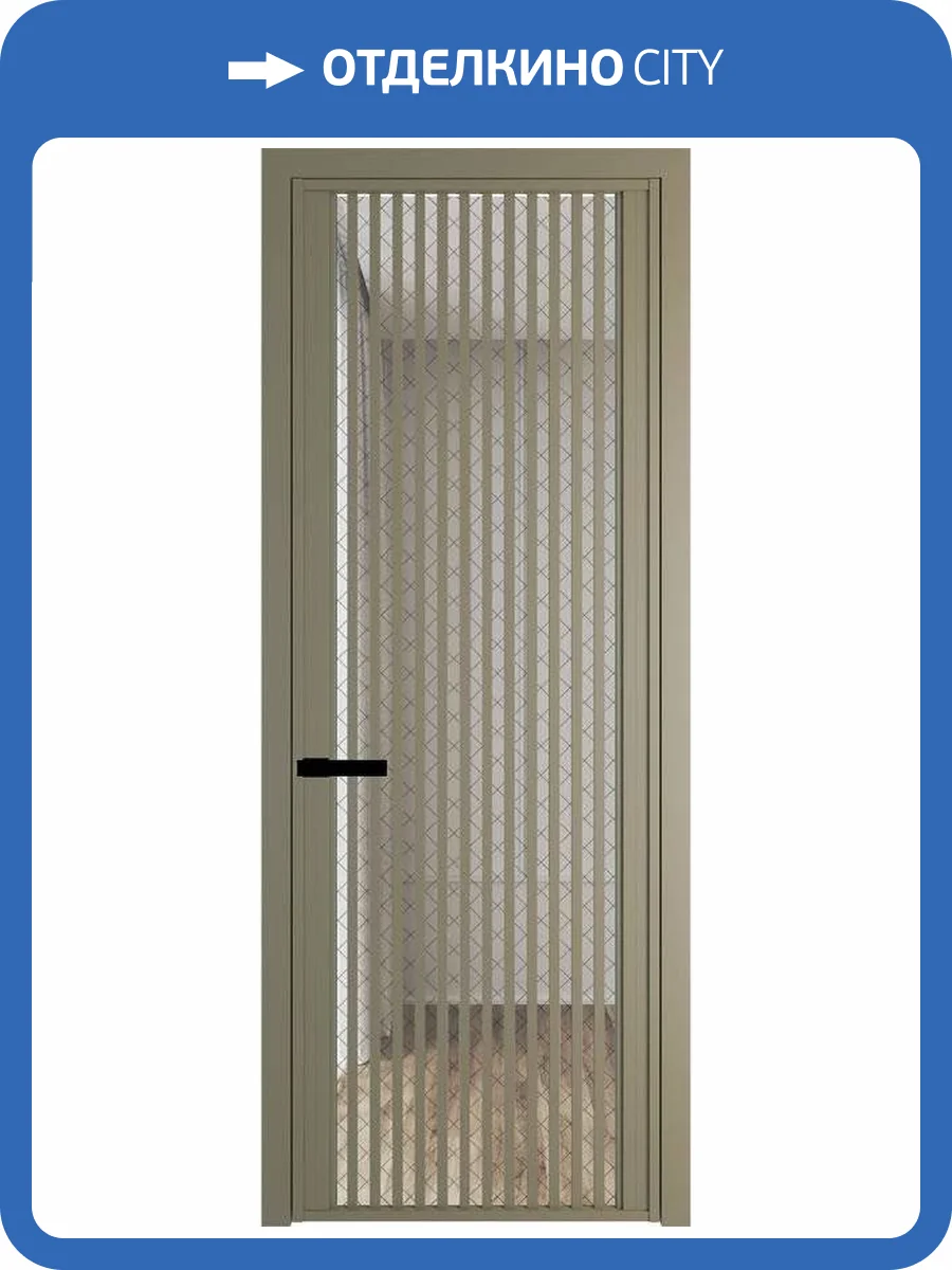 Межкомнатная дверь Profil Doors 3 AGP цвет профиля Шампань, стекло безопасное 6 мм ромб черный 600x2000 фото 2