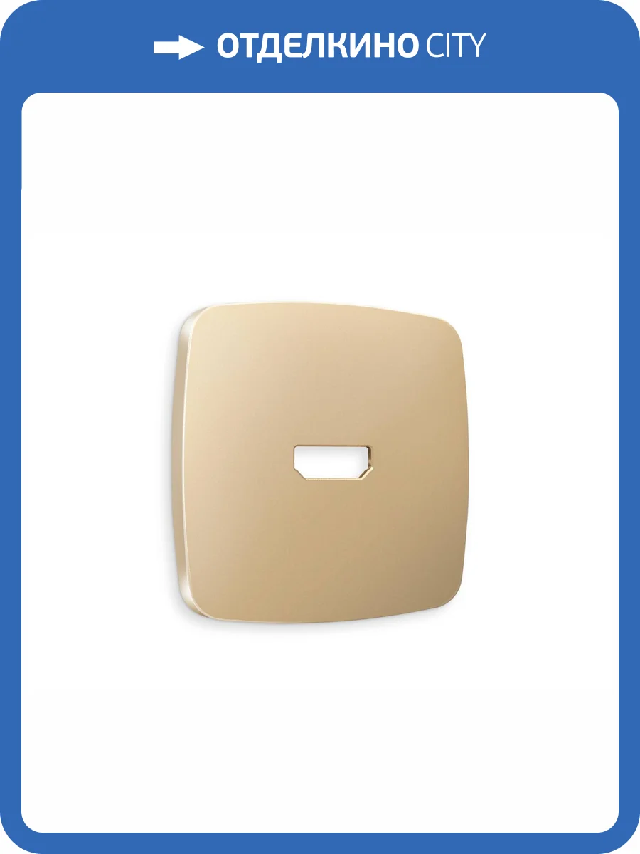 Лицевая панель для HDMI розетки Ambrella Volt Omega OP6140 шампань фото 3