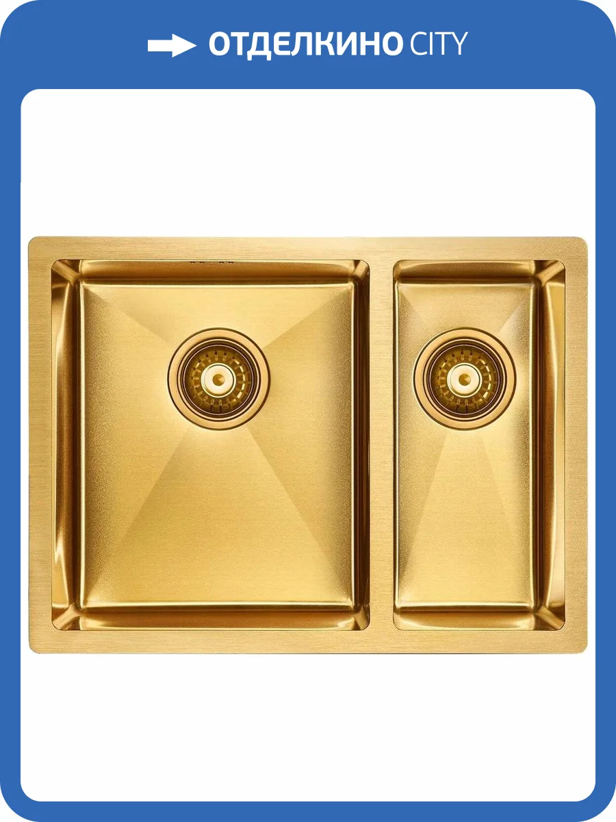 Мойка кухонная Paulmark Zusat PM225944-BGL брашированное золото L фото 4