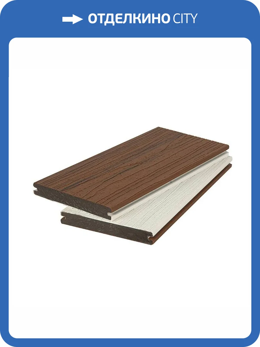 Террасная доска Polivan Group Nusadua 3D Wood Premium Co-Extrusion Массив Sand Mix + White ДПК 2900x140x20 фото 2