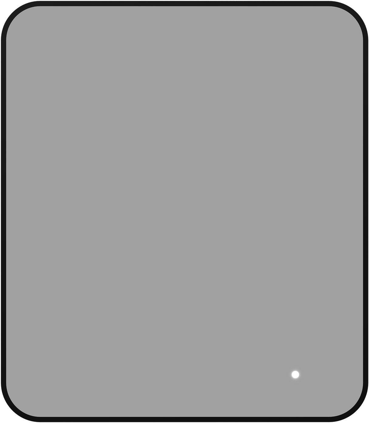 Зеркало Aquanet Контур 00367650 LED подсветка, черное, 80x70