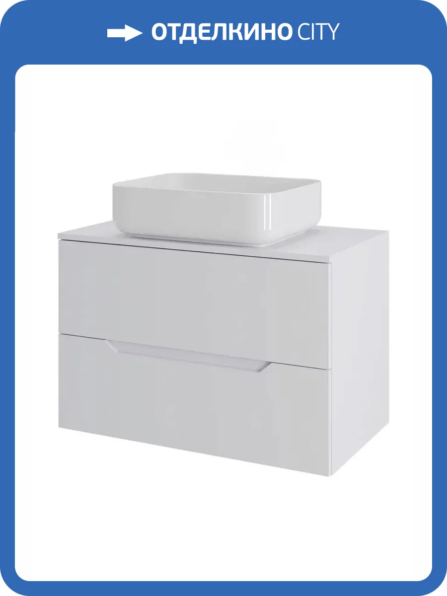 Тумба с раковиной Orange Line Li-70TuwMDF+B05-500W белый матовый, 70 см фото 10