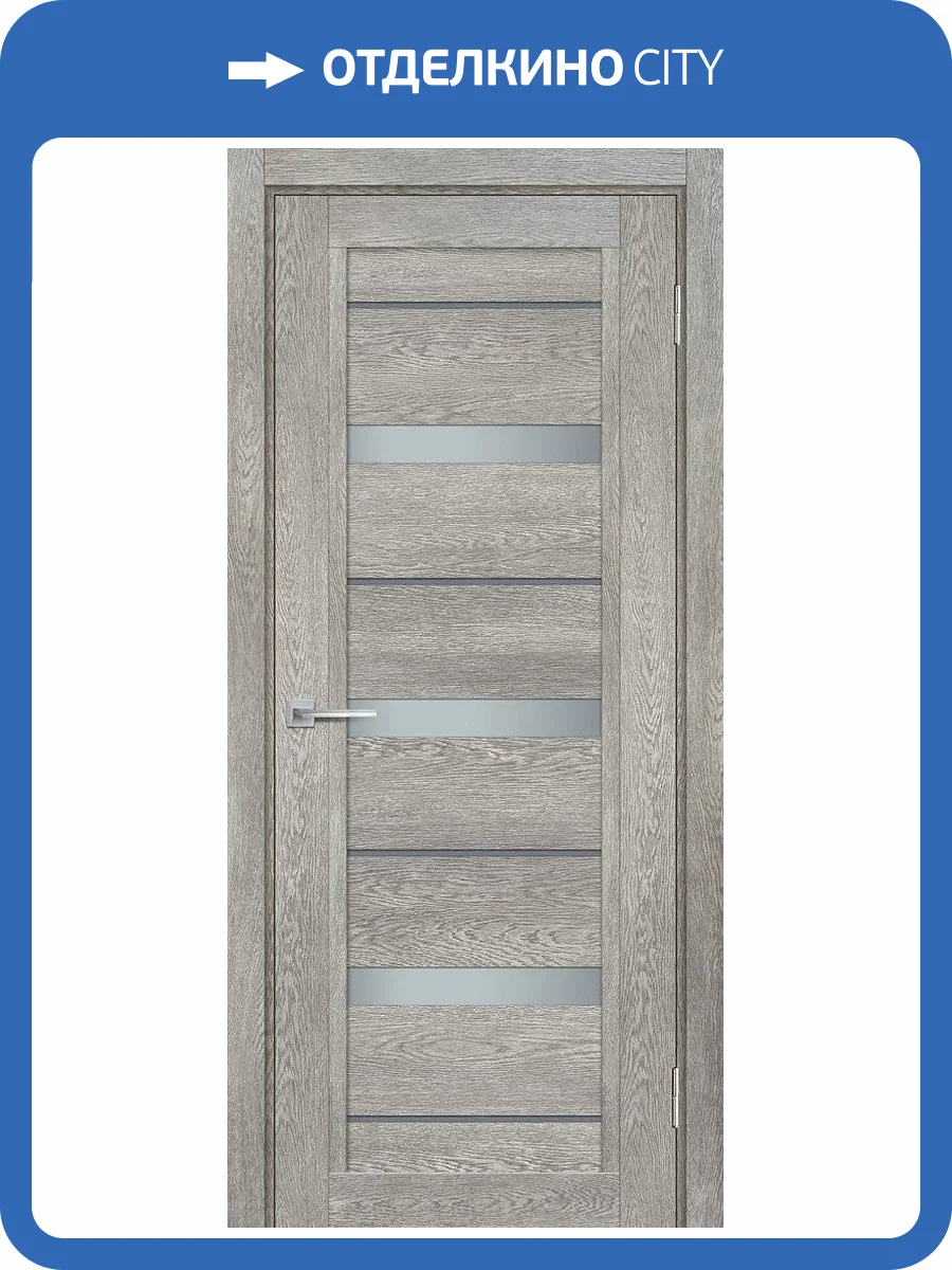Межкомнатная дверь экошпон Мариам Техно 803, остекленная, чиаро гриджио 900x2000 фото 2