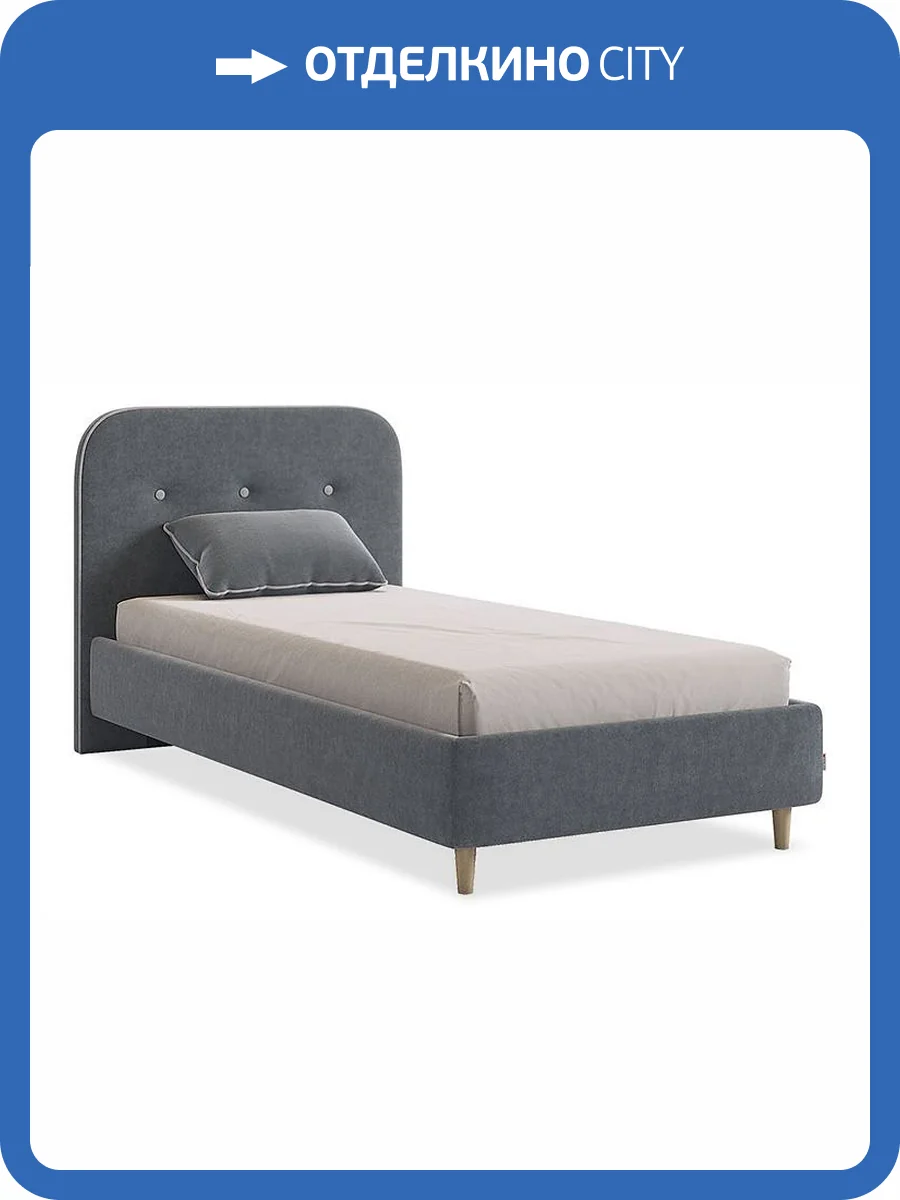 Кровать односпальная Mebelson Лео KM0.9-19.2346 графит/галька фото 5