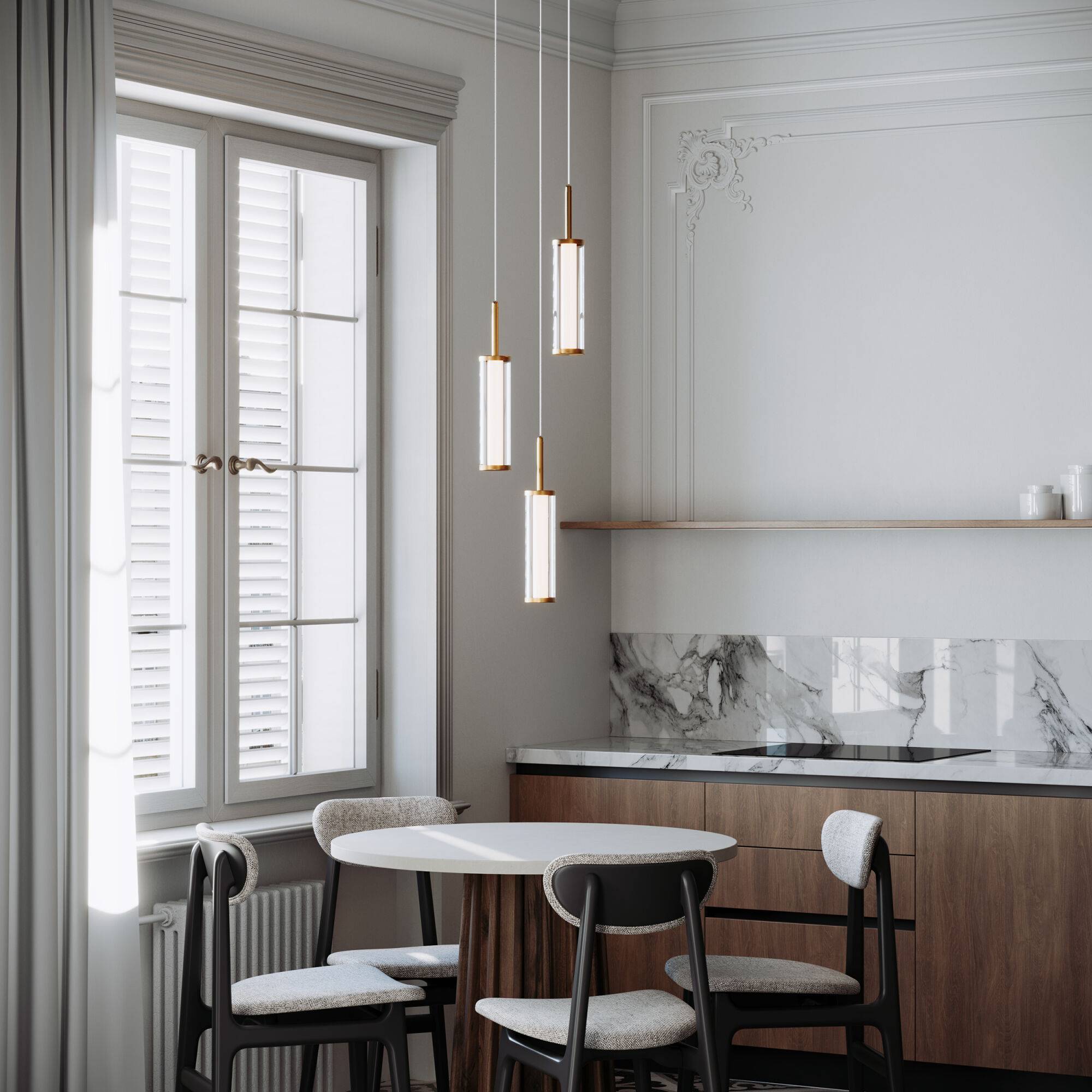 Подвесной светодиодный светильник Eurosvet Stark 50386/3 LED латунь фото 3