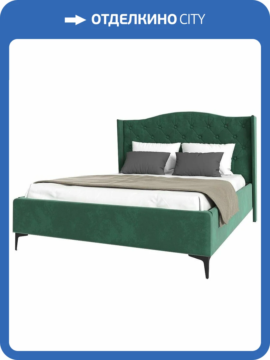 Кровать 1400х2000 НК-Мебель Tango 72306822 Зелёный 135x161x220.5 фото 2