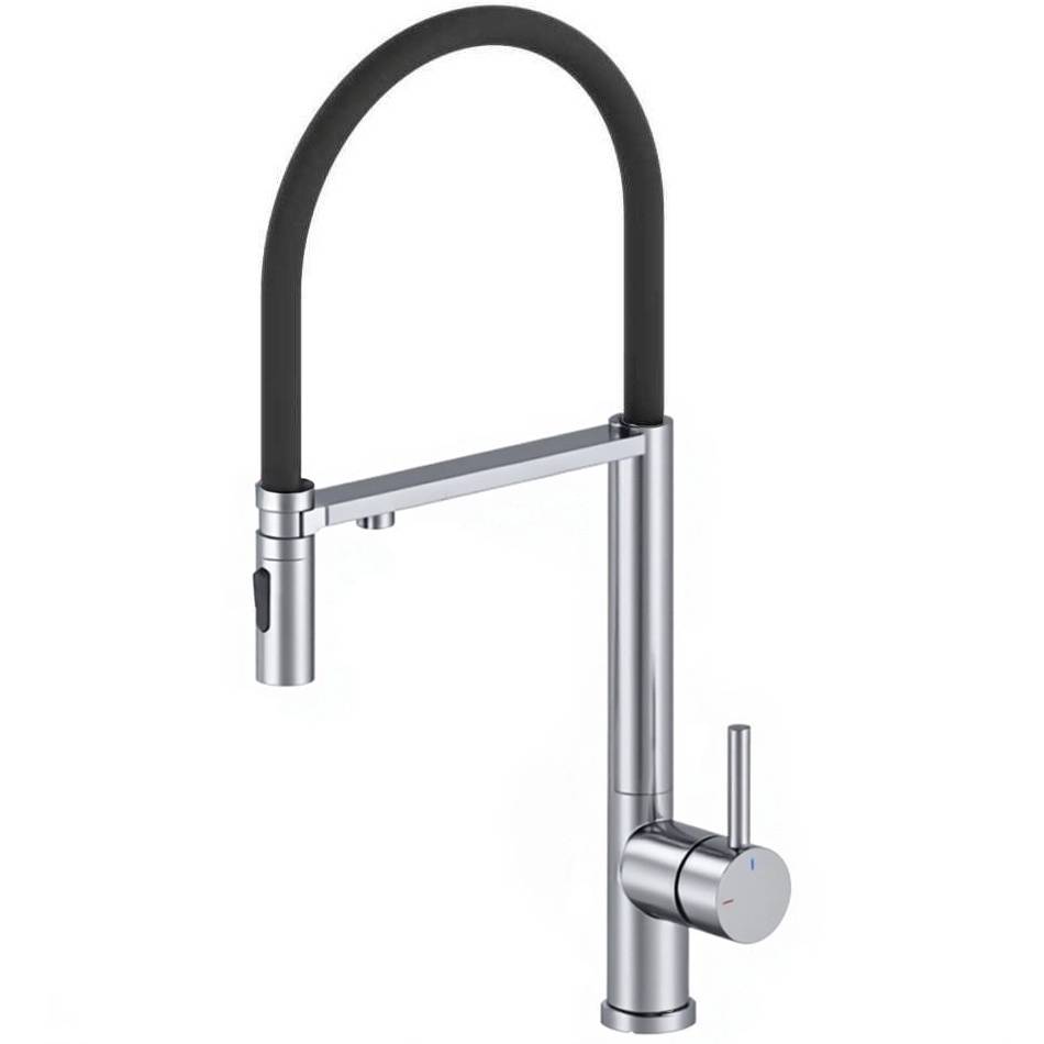 Смеситель для кухни Wonzon & Woghand WW-458027-CR с гибким изливом и подключением фильтра, хром