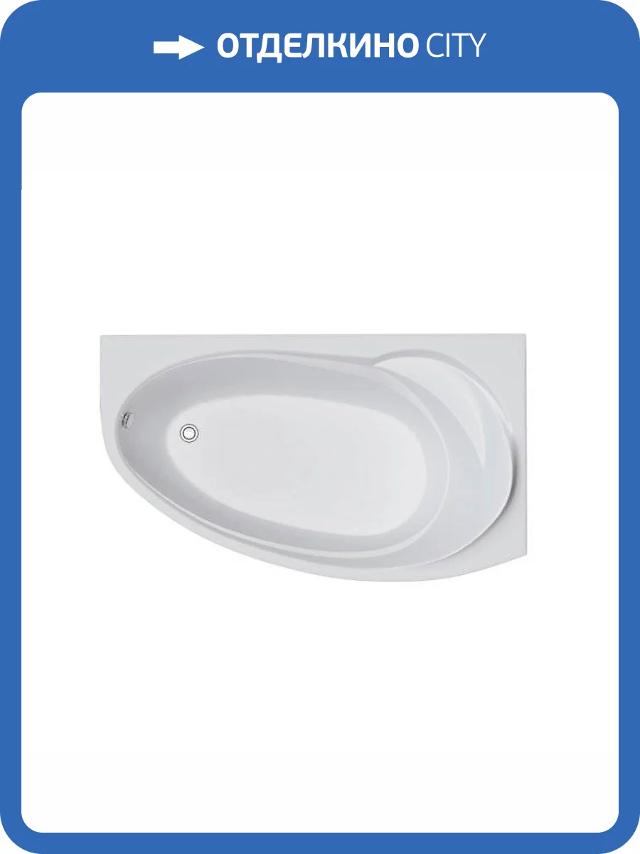 Акриловая ванна Creto Juliya 160x95 правая, с каркасом фото 6